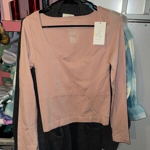 a new day Blush Scoop Neck Long Sleeve Top